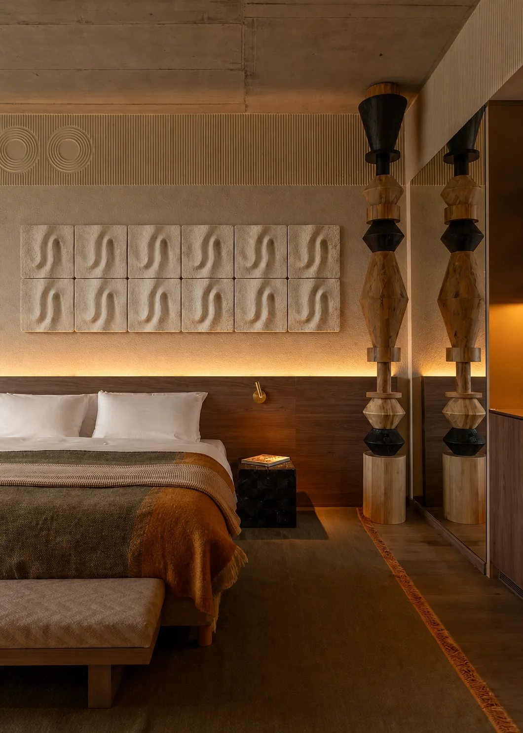 FOLD acoustic wall panels in a hospitality interior concept
