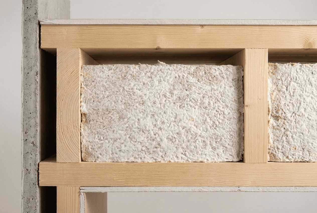 NUMU thermal insulation panel concept integrated into a wall assembly