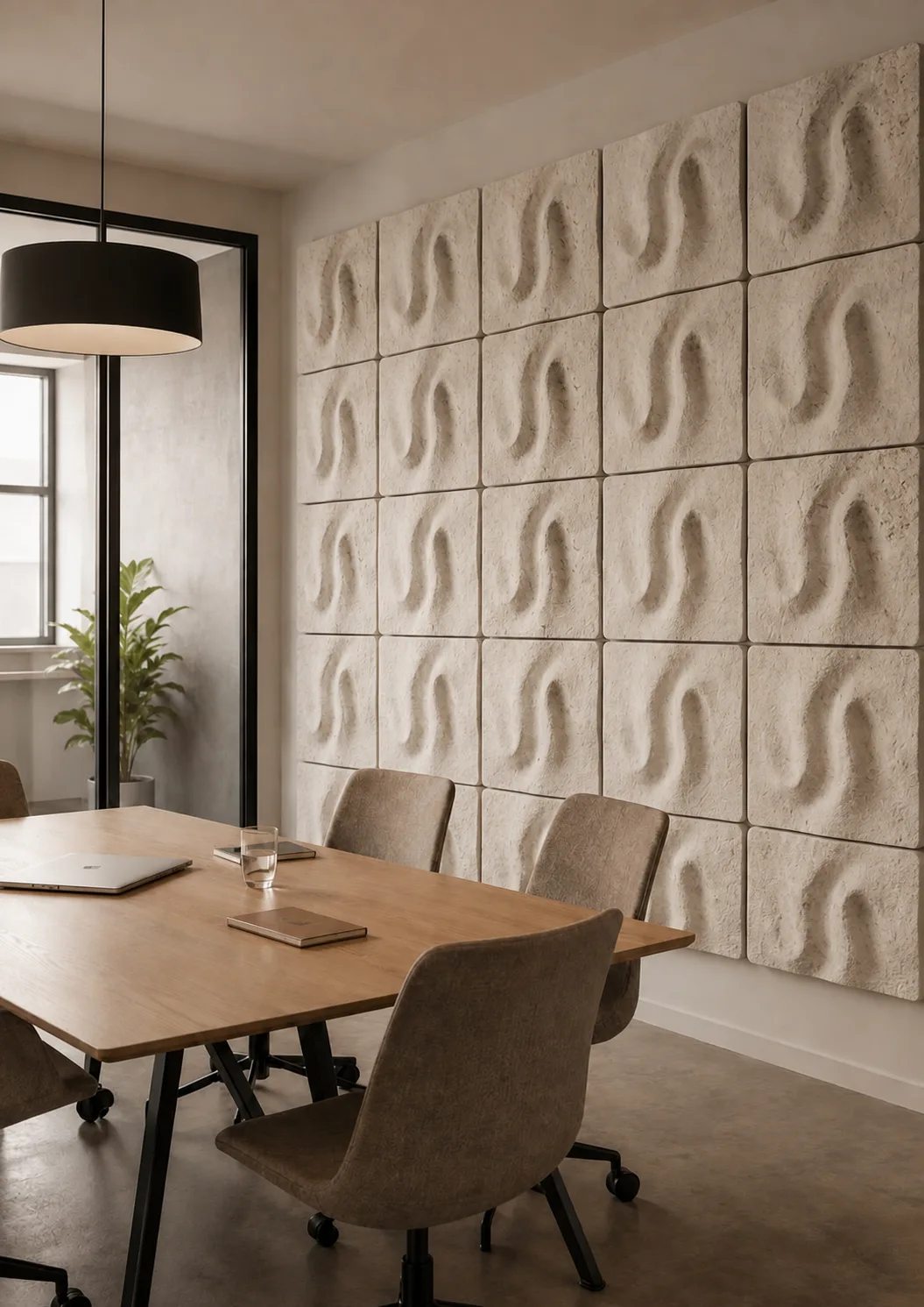 FOLD texture detail in a meeting room concept